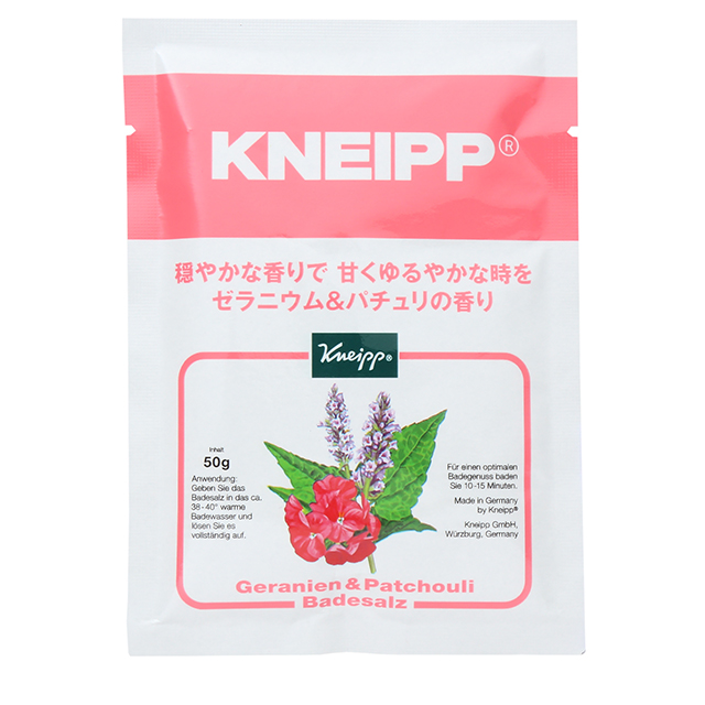 クナイプ バスソルト ゼラニウム パチュリの香り 50gの通販 メイクアップソリューション オンライン