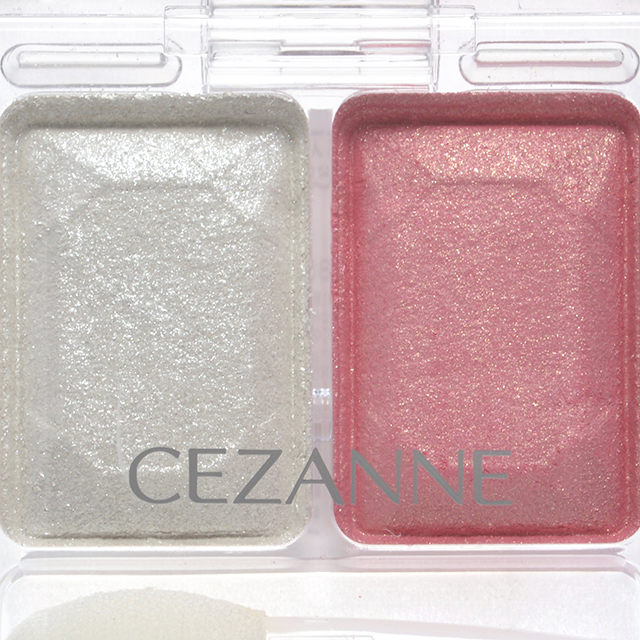 廃番 セザンヌ ツーカラーアイシャドウ ラメシリーズ 02 ピンク系の通販 メイクアップソリューション オンライン