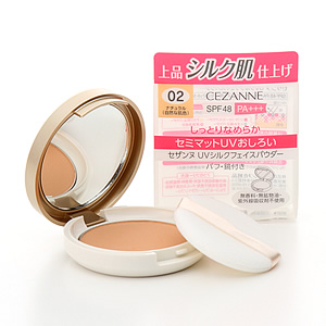 ◇【廃番】セザンヌ UVシルクフェイスパウダー 02 ナチュラル(自然な肌色)メイン画像