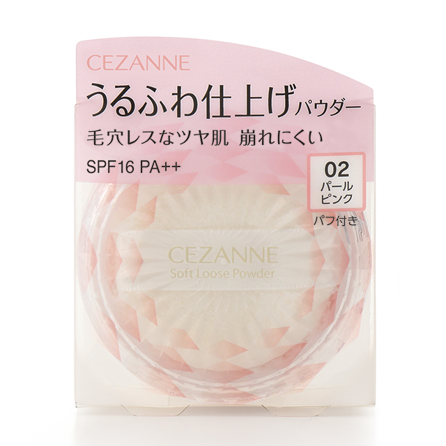 セザンヌ うるふわ仕上げパウダー 02 パールピンクメイン画像