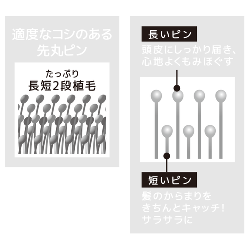 マペペ　デタングリングシャンプーブラシ〈グレイッシュミント〉サブ画像7