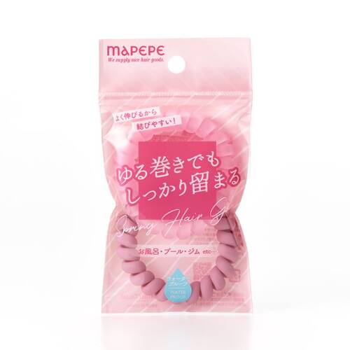 【限定】マペペ　スプリングヘアゴム2P　マットピンク