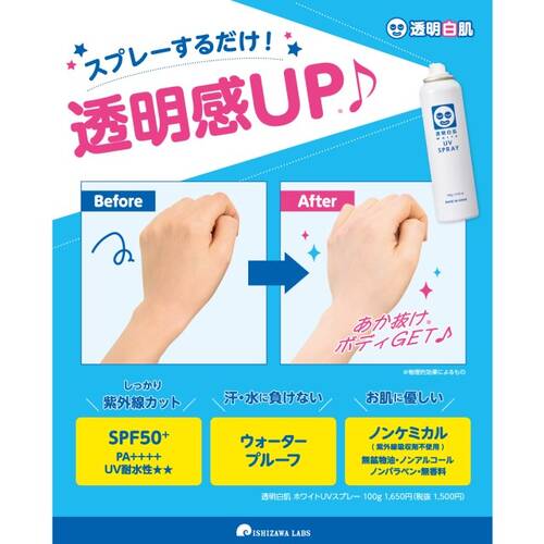 ◇【限定】透明白肌　ホワイトUVスプレー◆サブ画像3