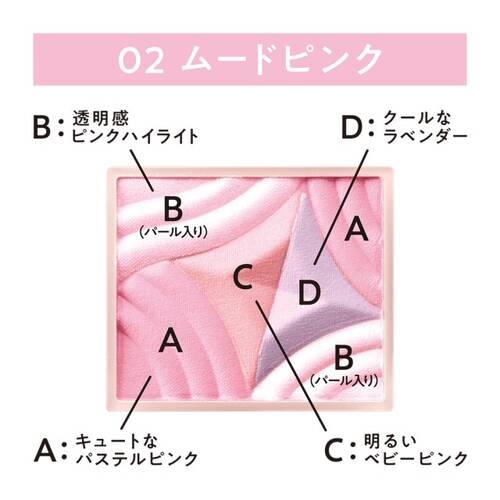 ◇セザンヌ　ブレンドカラーチーク　02 ムードピンク◆サブ画像4
