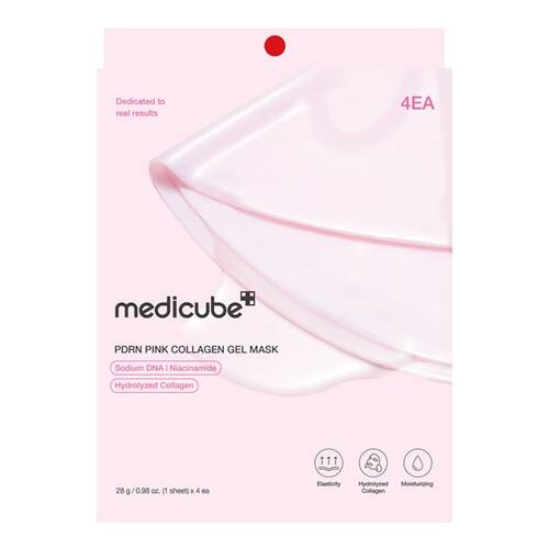 メディキューブ　PDRNピンクコラーゲンゲルマスク（4枚入り）メイン画像