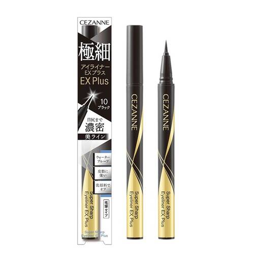 ◇【オンライン限定発売】セザンヌ　極細アイライナーEXプラス　10 ブラック◆