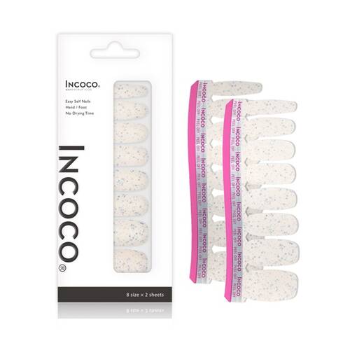 ◇【限定】インココ　貼るだけマニキュア　シルバー フルーリー◆