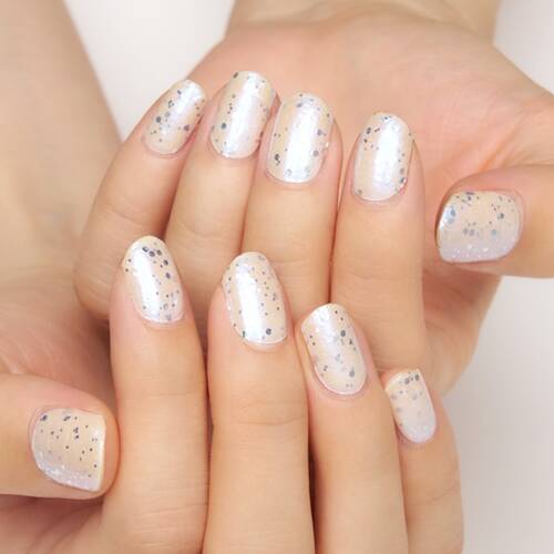 ◇【限定】インココ　貼るだけマニキュア　シルバー フルーリー◆サブ画像1